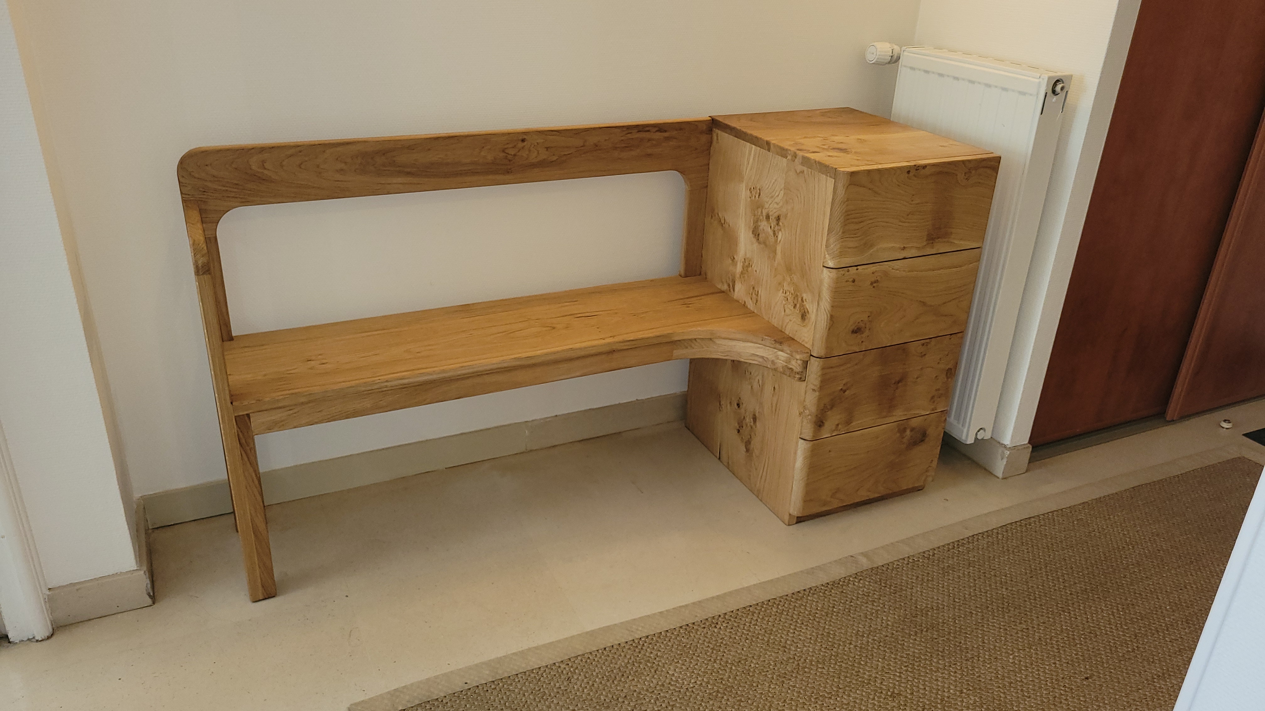 Banc avec rangements